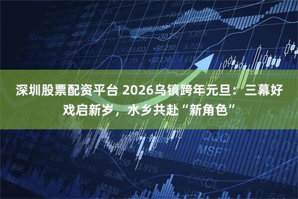 深圳股票配资平台 2026乌镇跨年元旦：三幕好戏启新岁，水乡共赴“新角色”
